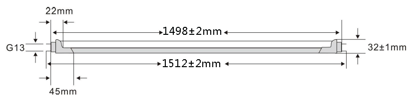 LED T8  tube 150cm